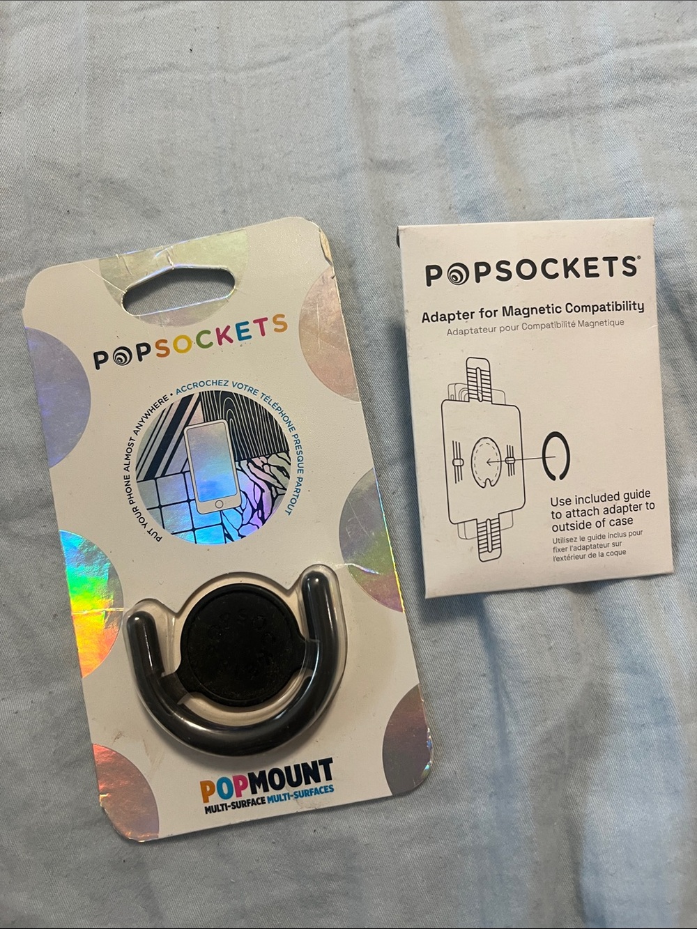 PopSocket PopMount Multi-Surface Phone Mount in Black and Silver